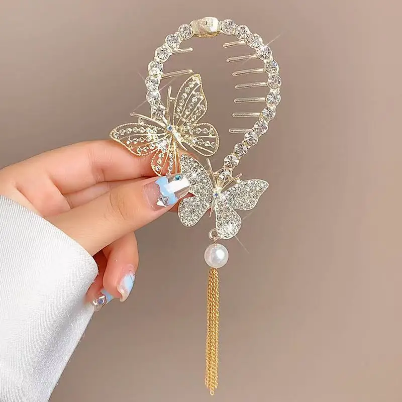 Ancient Style Orchid Tassel Hairpin Ball Head Hair Accessories - Image 23