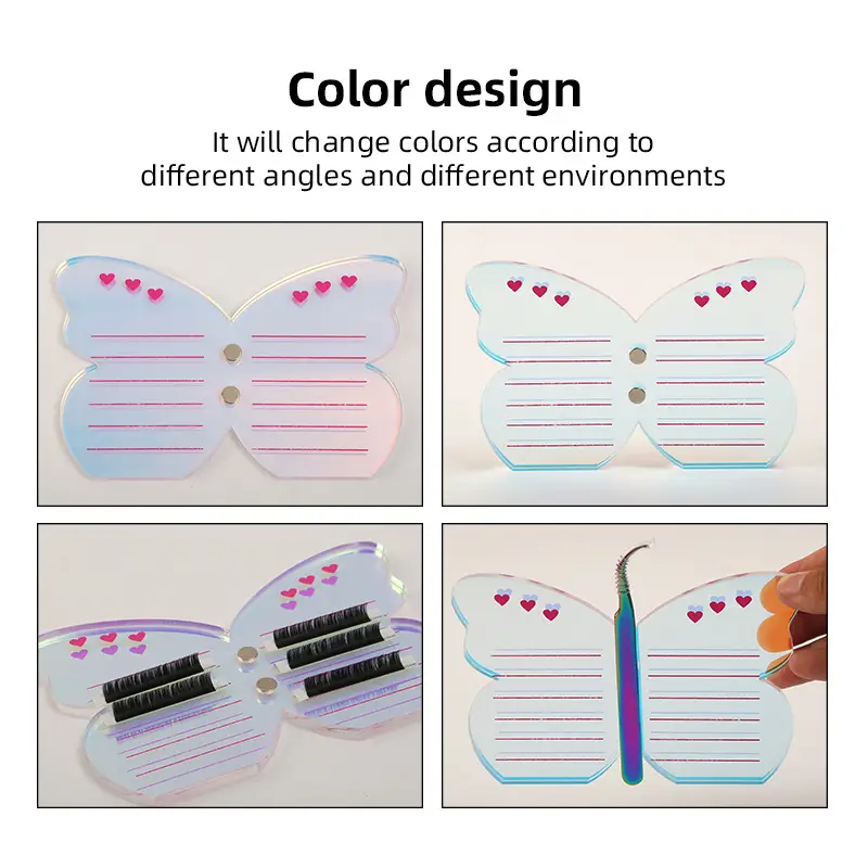 Magnetic Butterfly Eyelash Board with Heart Design - Image 2