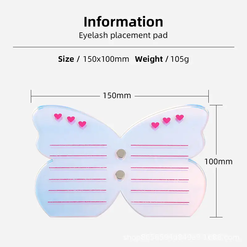 Magnetic Butterfly Eyelash Board with Heart Design - Image 4