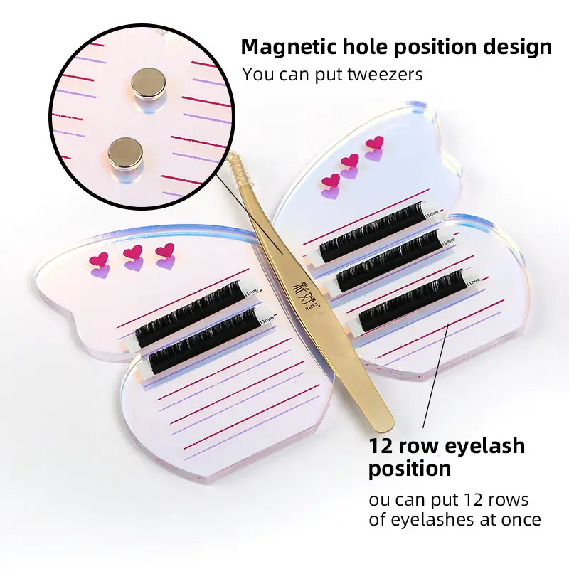 Magnetic Butterfly Eyelash Board with Heart Design — feature 3