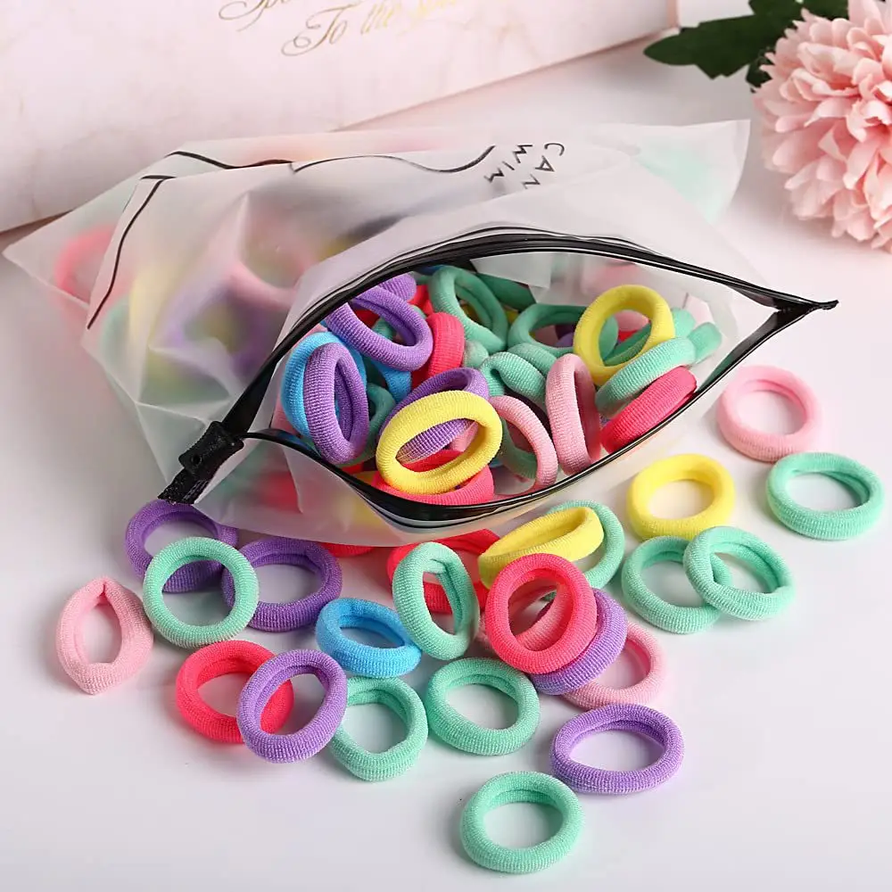 Children's Rainbow Hair Bands High Elastic Towel Ring