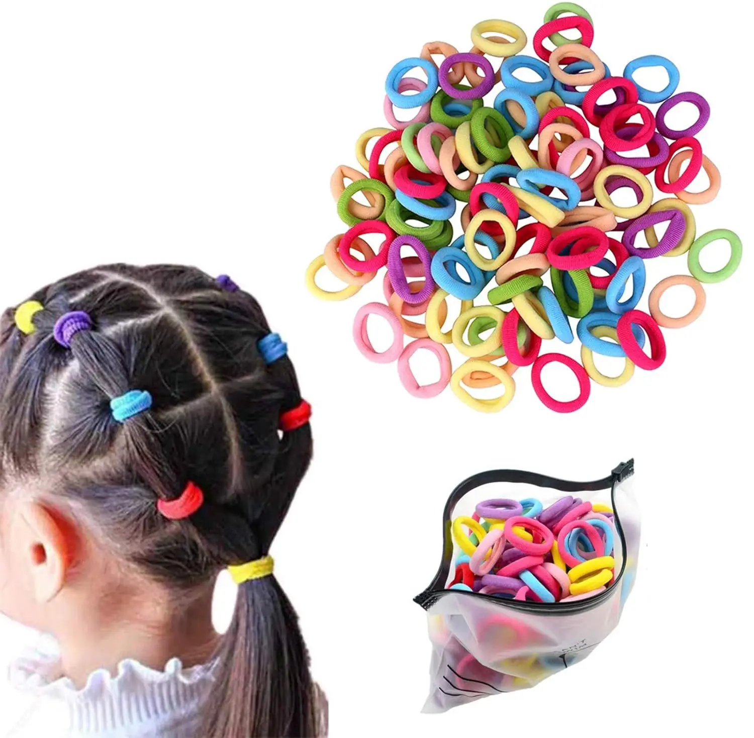 Children's Rainbow Hair Bands High Elastic Towel Ring — feature 24