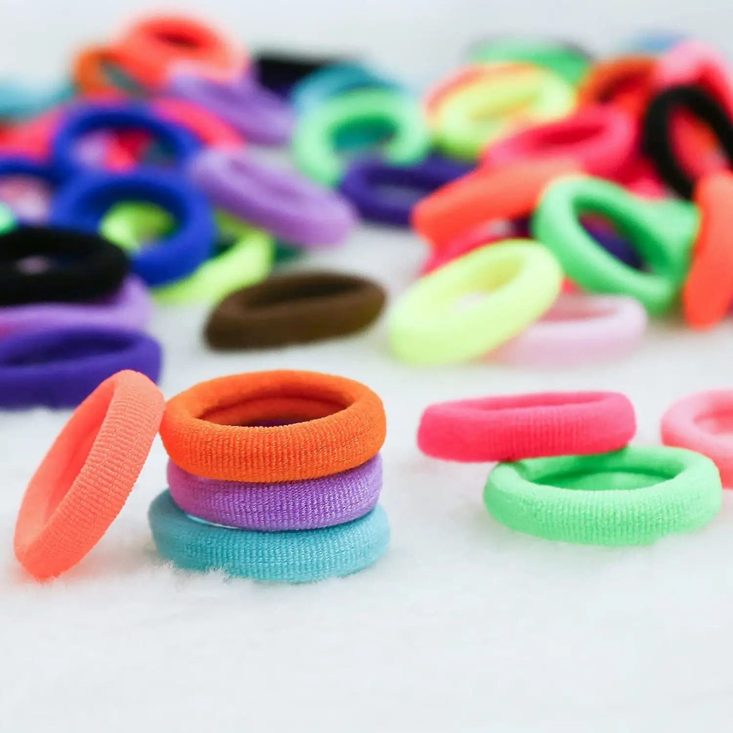 Children's Rainbow Hair Bands High Elastic Towel Ring — feature 27