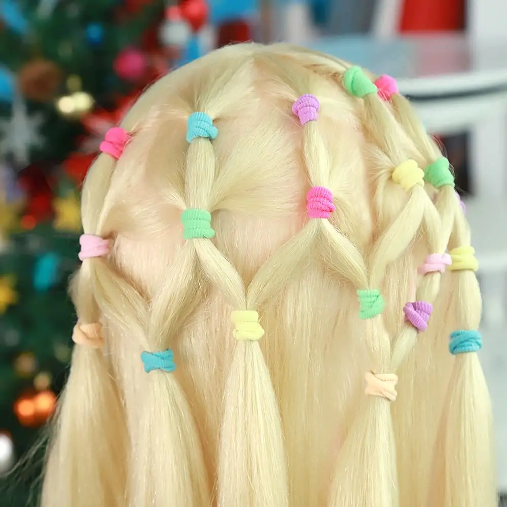 Children's Rainbow Hair Bands High Elastic Towel Ring — feature 37