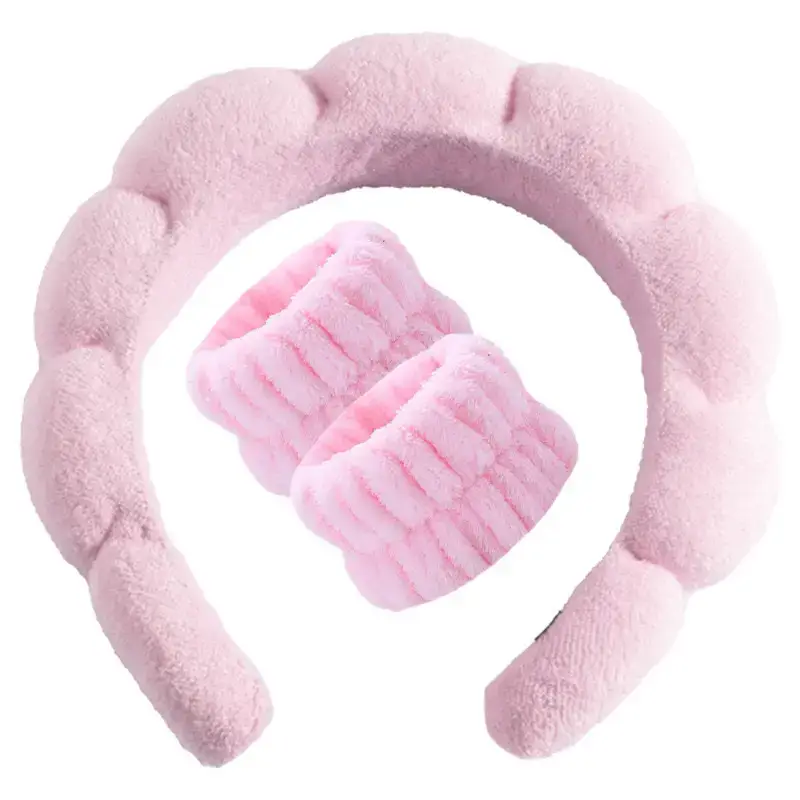 Black Soft Makeup Sponge Hair Band Wrist Set — feature 6