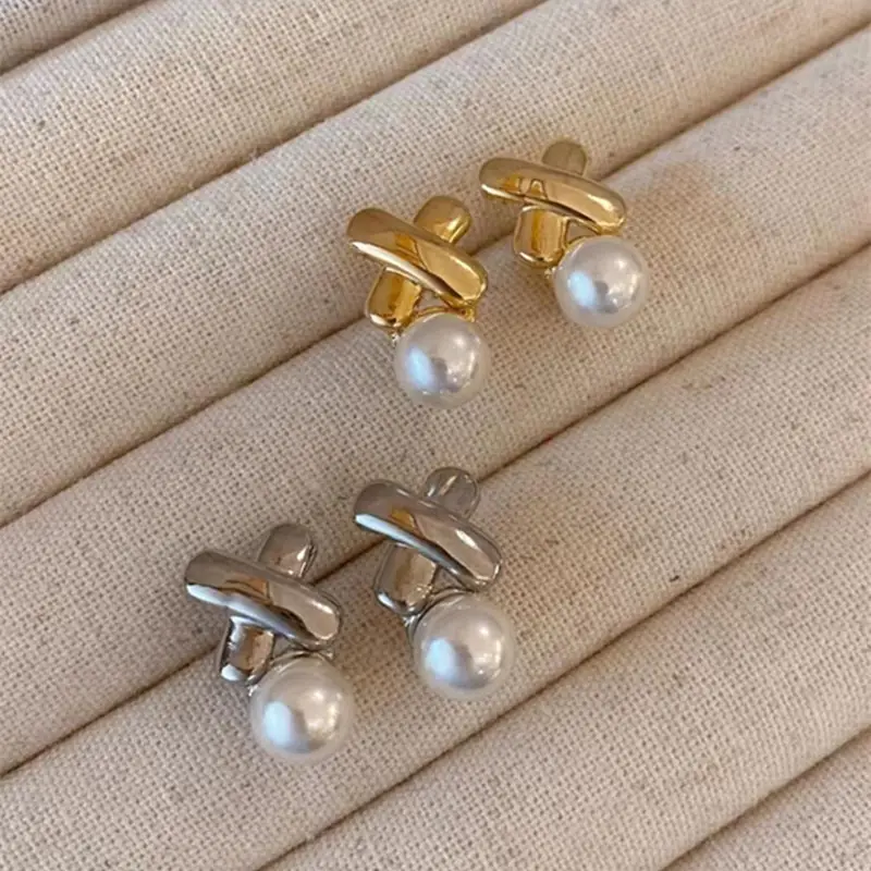 Vintage Pearl Cross Earrings S925 Silver — feature 8