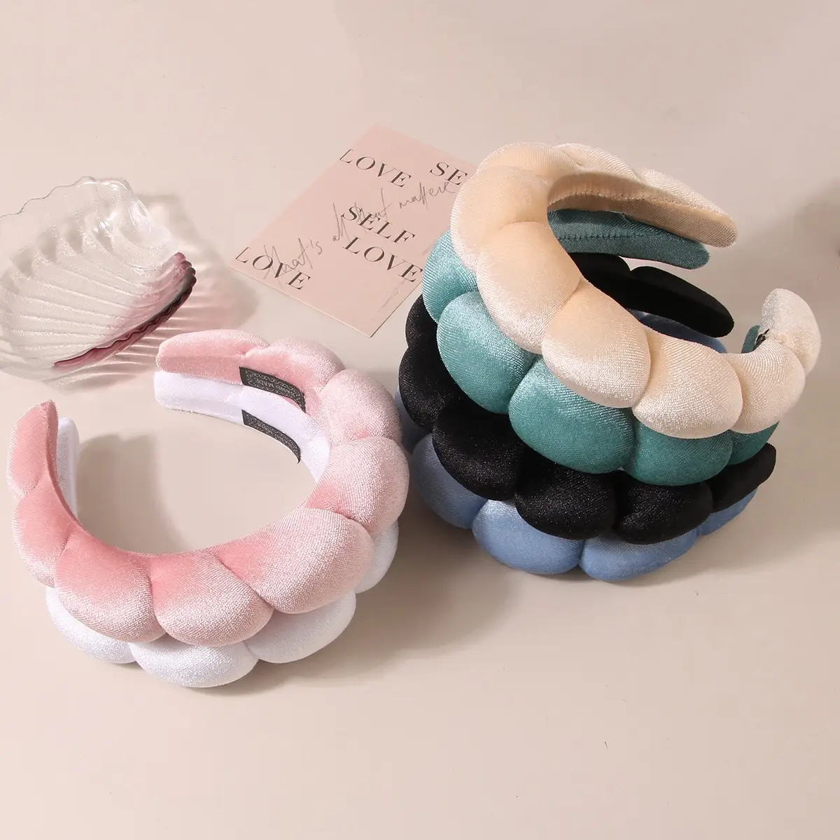 Gold Velvet Cloud Headband for Girls Female Height Increasing - Image 27