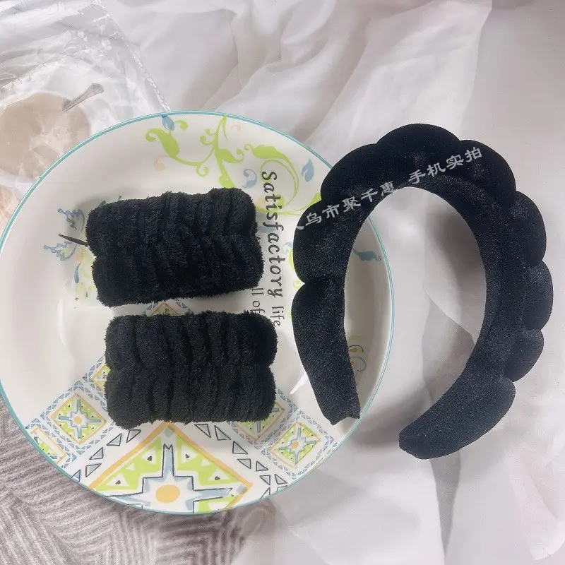 Gold Velvet Cloud Headband for Girls Female Height Increasing — feature 12