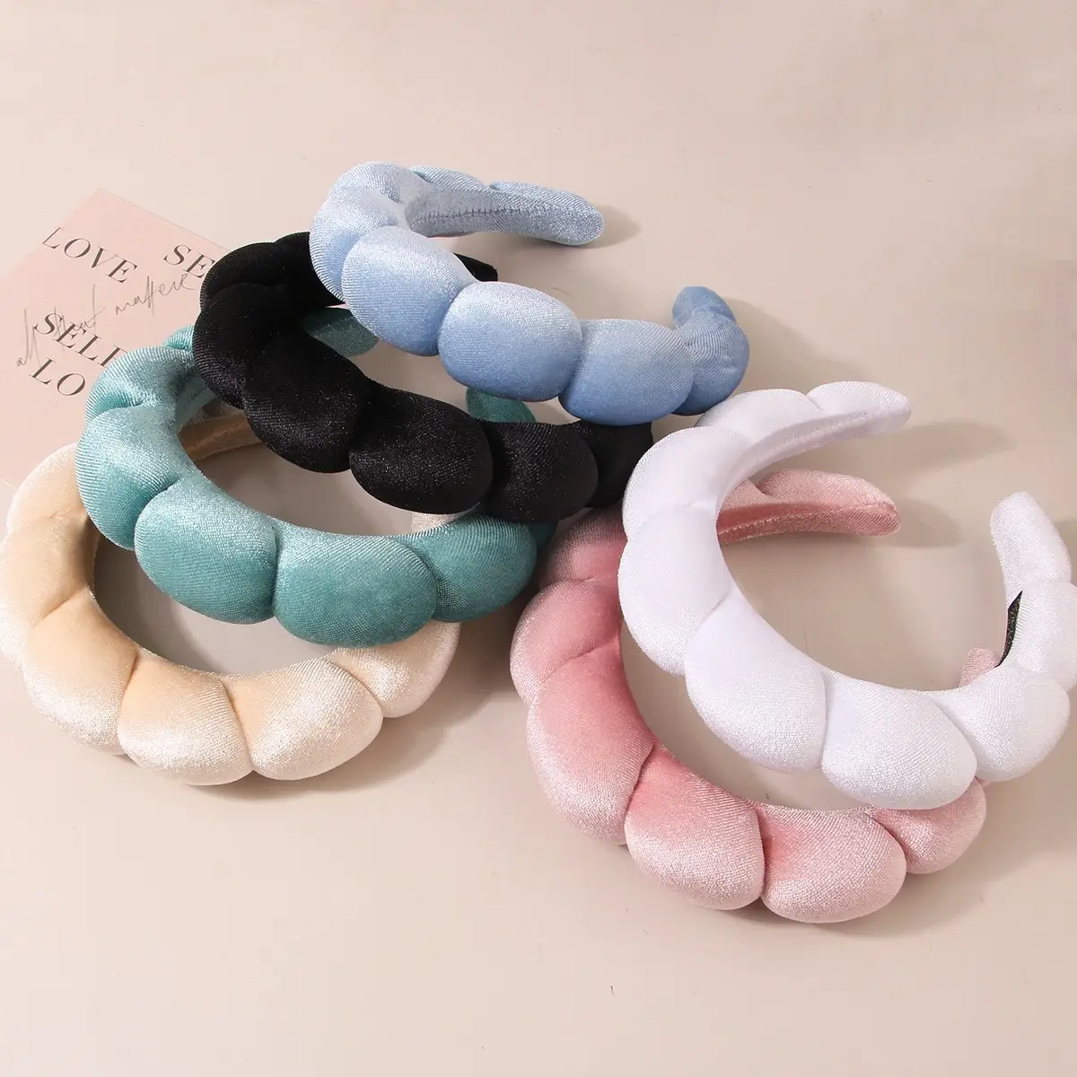 Gold Velvet Cloud Headband for Girls Female Height Increasing — feature 3