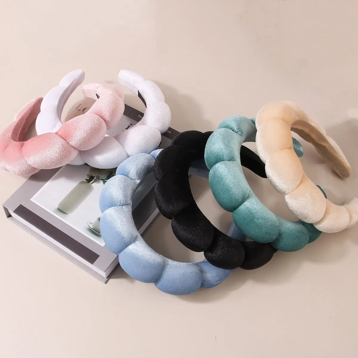 Gold Velvet Cloud Headband for Girls Female Height Increasing — feature 5