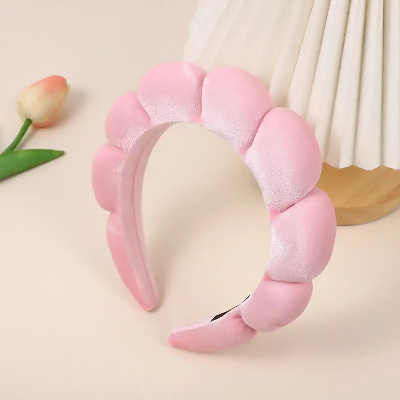 Gold Velvet Cloud Headband for Girls Female Height Increasing - Image 7
