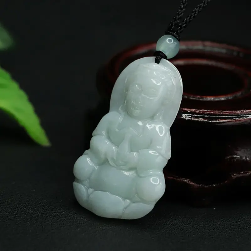 Aiyu Jade Buddha Pendant Green 18k Live Wholesale