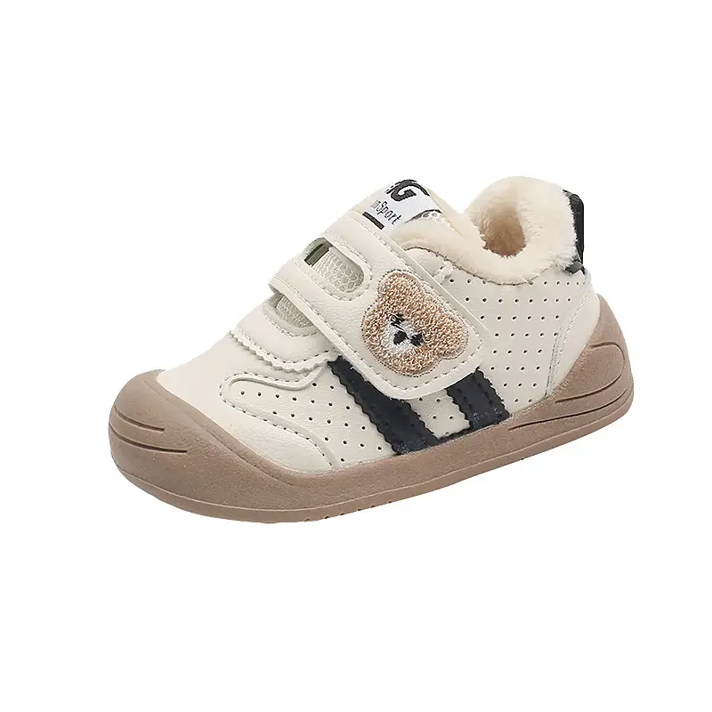 Baby Fleece Lined Toddler Shoes White Bear Decor