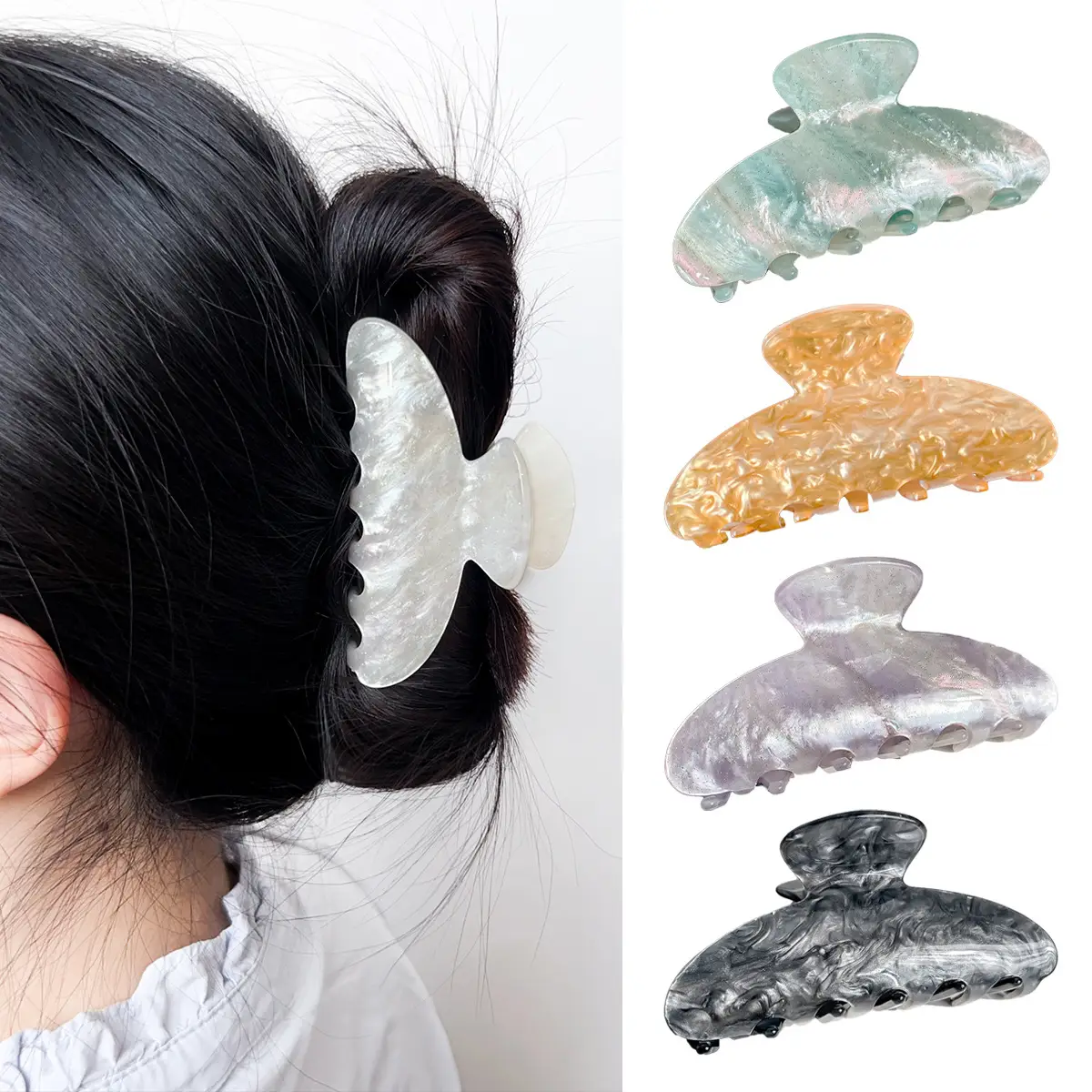 Jelly Color Hair Grab Clip Women's South Korea