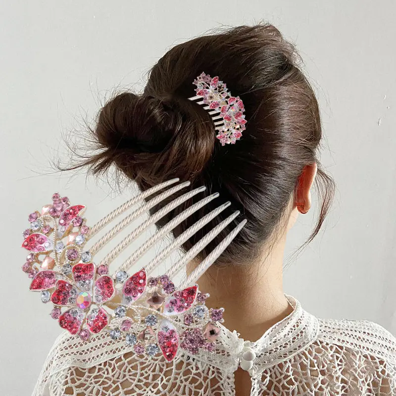 Korean Style Crystal Hair Comb with 5-Tooth Design - Image 28