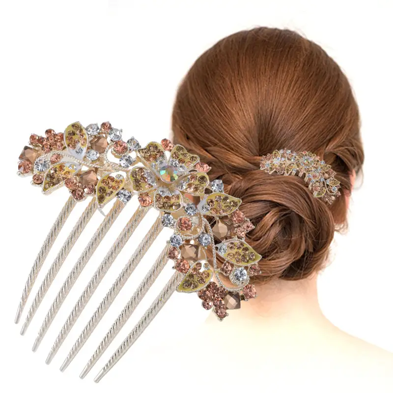 Korean Style Crystal Hair Comb with 5-Tooth Design - Image 29