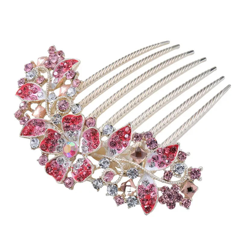 Korean Style Crystal Hair Comb with 5-Tooth Design - Image 31