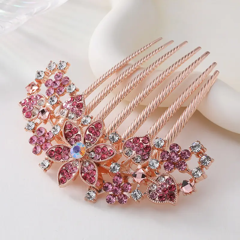 Korean Style Crystal Hair Comb with 5-Tooth Design - Image 11
