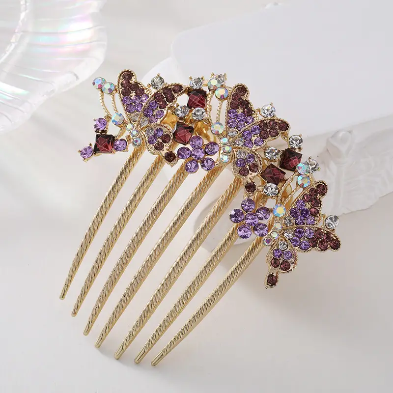 Korean Style Crystal Hair Comb with 5-Tooth Design - Image 13
