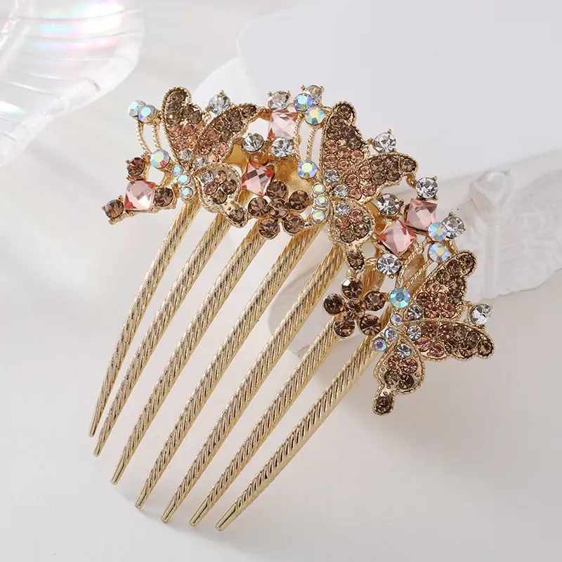 Korean Style Crystal Hair Comb with 5-Tooth Design - Image 14