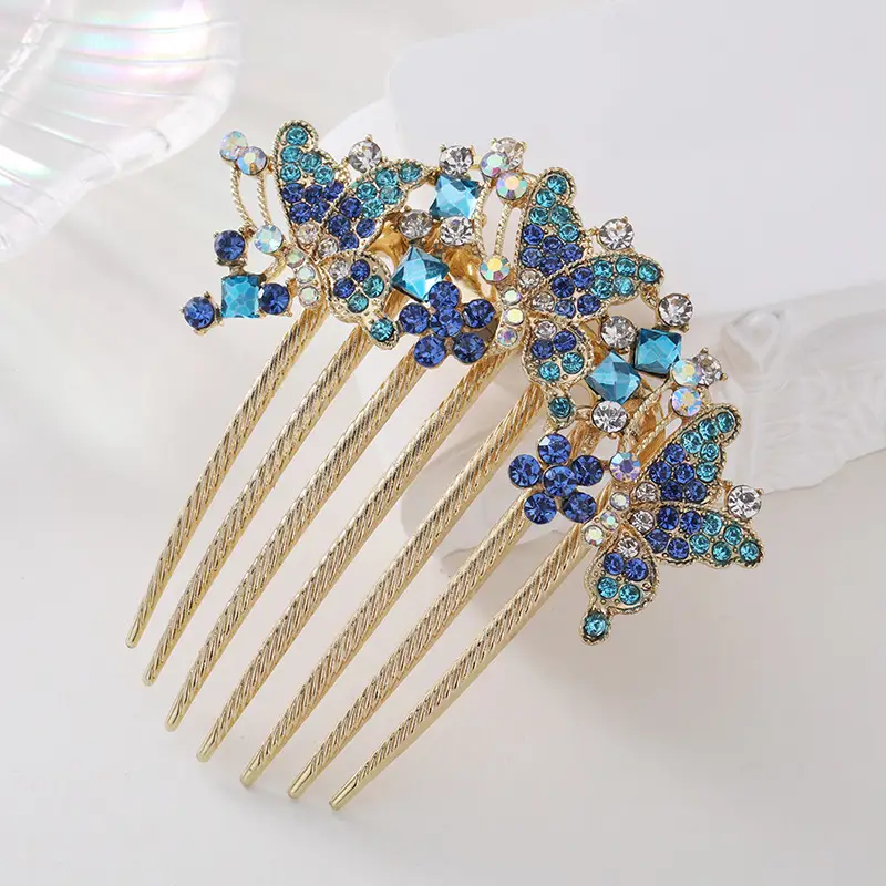 Korean Style Crystal Hair Comb with 5-Tooth Design - Image 15