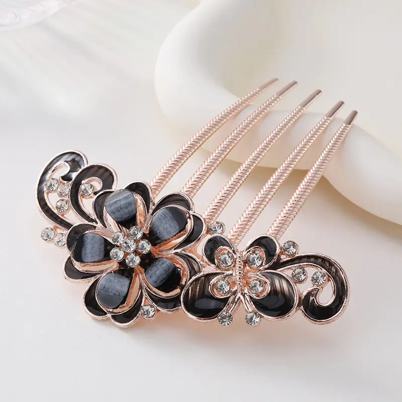 Korean Style Crystal Hair Comb with 5-Tooth Design - Image 20