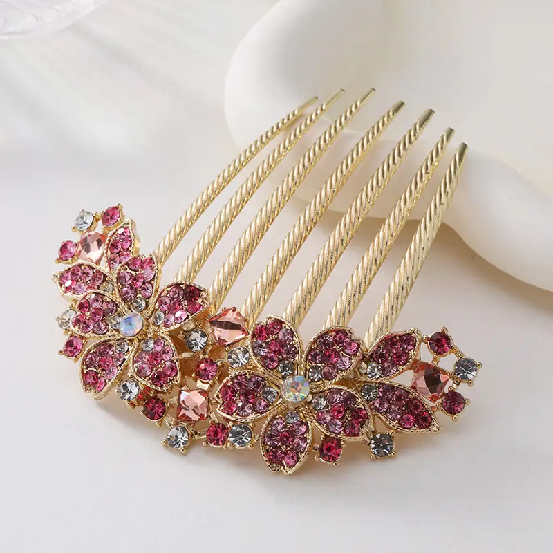 Korean Style Crystal Hair Comb with 5-Tooth Design - Image 6