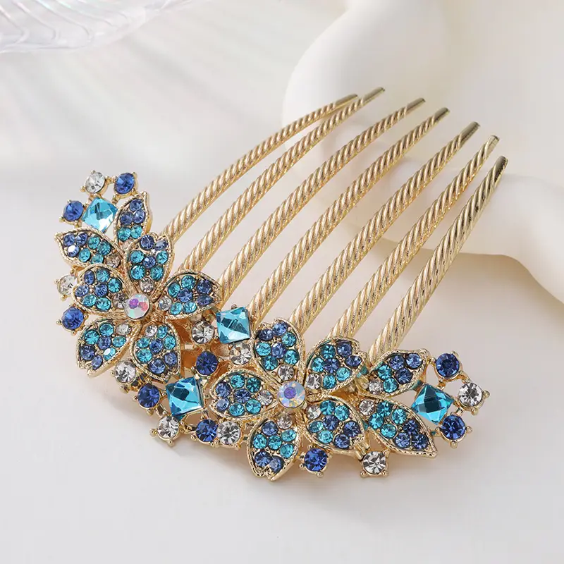 Korean Style Crystal Hair Comb with 5-Tooth Design - Image 7