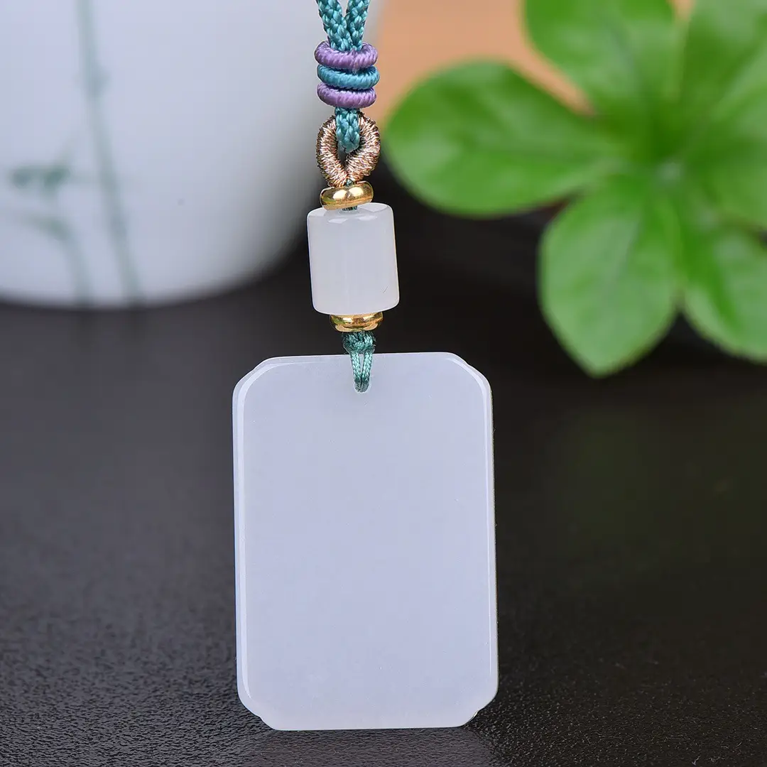 Exquisite Gold Jade Ping An Necklace - Image 3