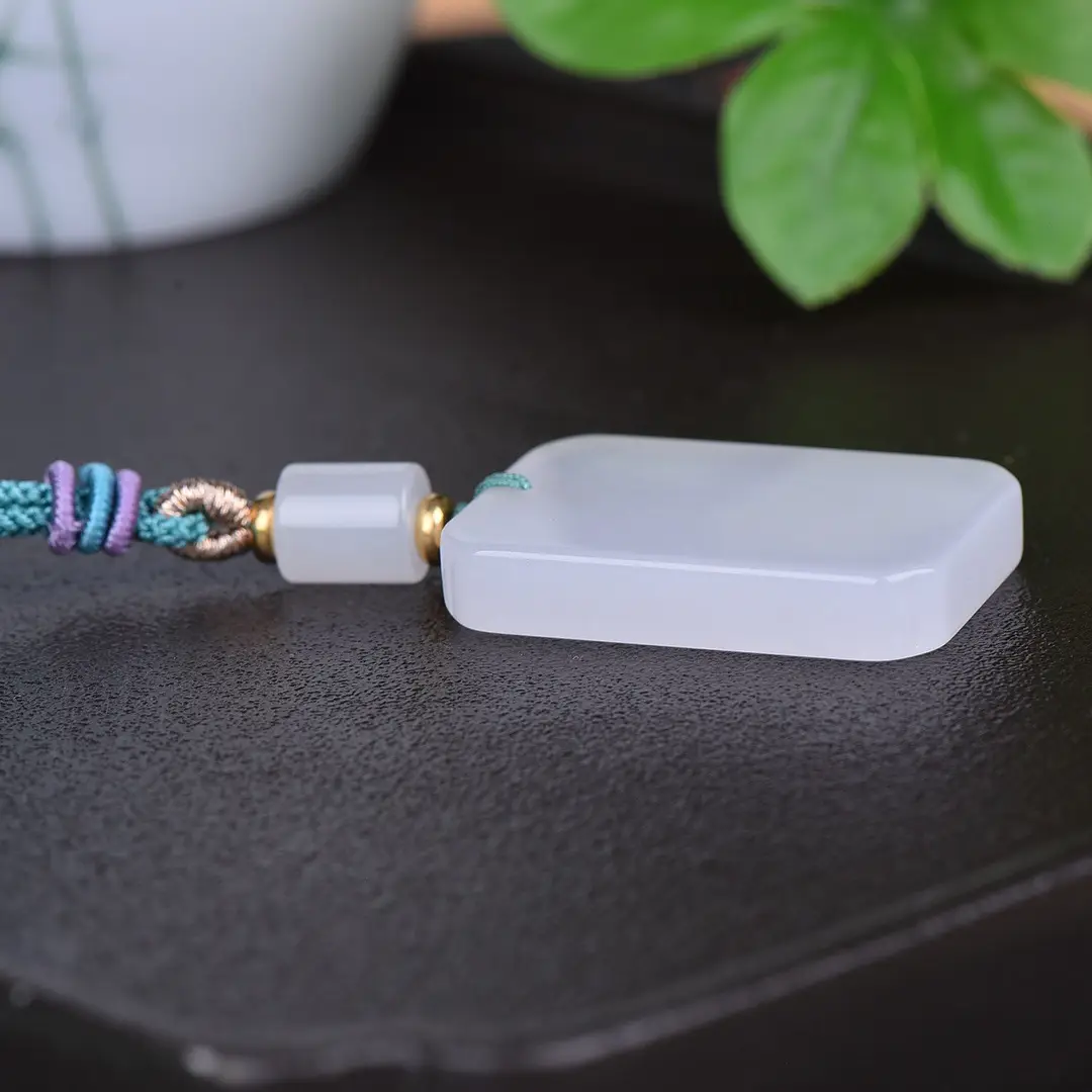 Exquisite Gold Jade Ping An Necklace - Image 5