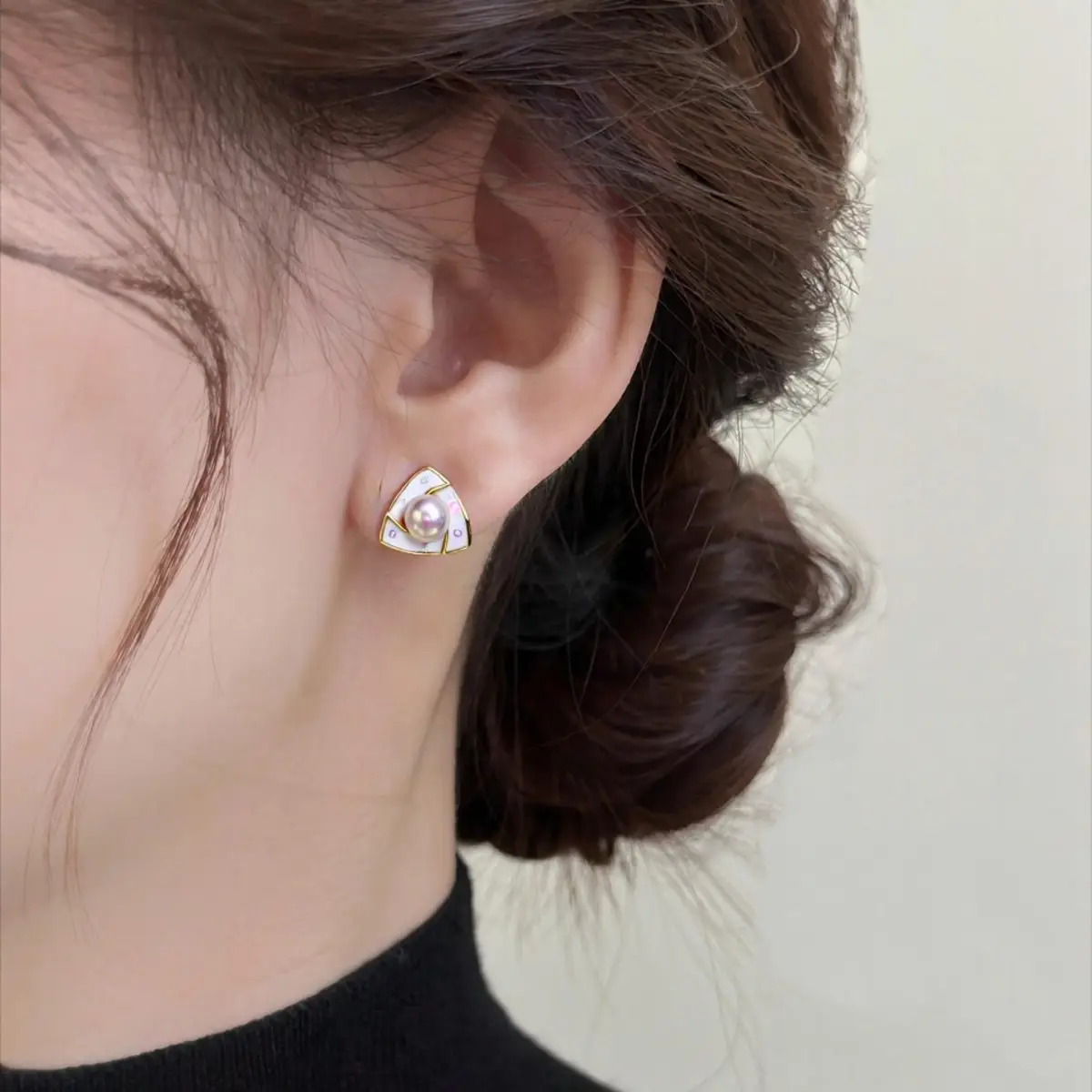 S925 Pearl Broken Shell Earrings Women Elegant 2023