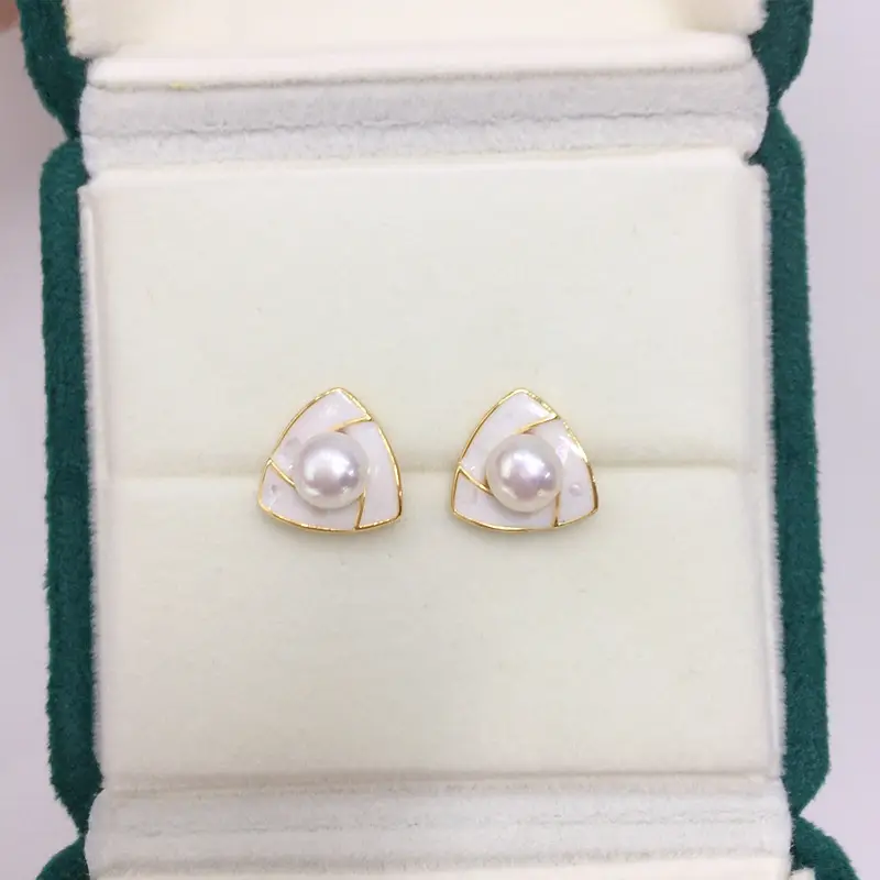 S925 Pearl Broken Shell Earrings Women Elegant 2023 — feature 4