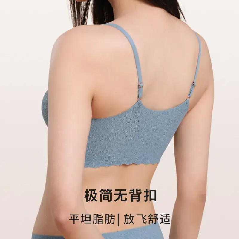 Light Gray Lace Push Up Bra for Women - Image 6