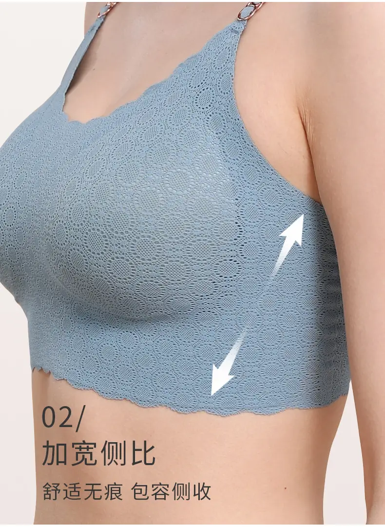 Light Gray Lace Push Up Bra for Women — feature 15