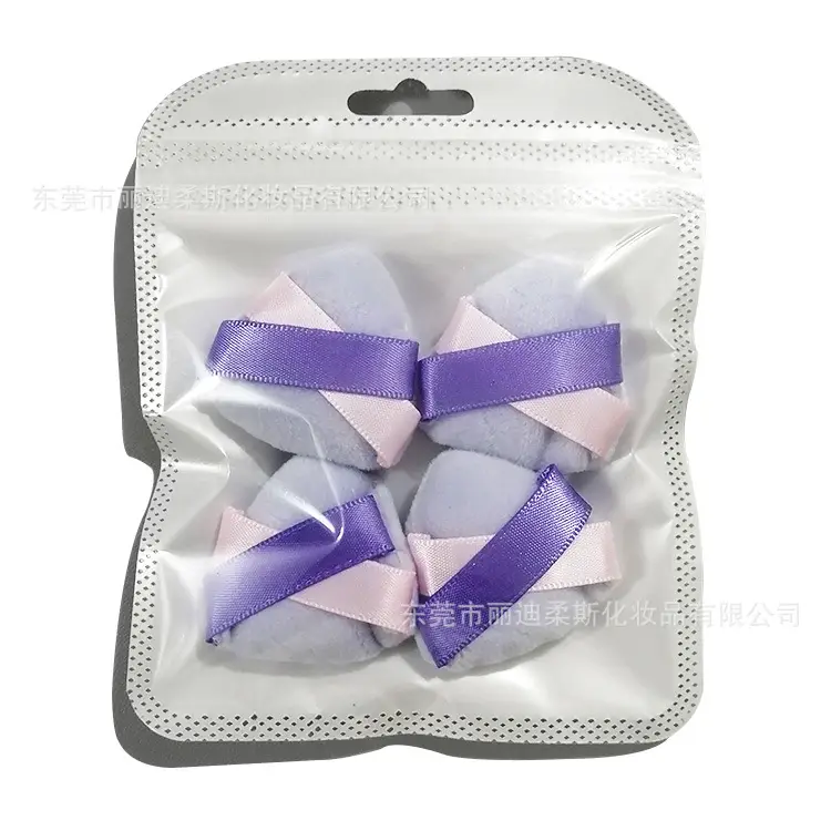 Crystal Velvet Mini Puff Double Ribbon Cake Decor - Image 3