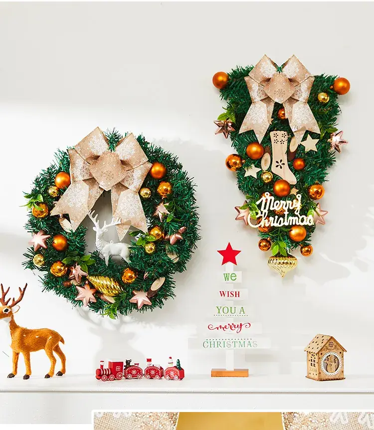 Christmas Wreath Vine Ring with Glowing Balls & Pine Cones 40cm — feature 7