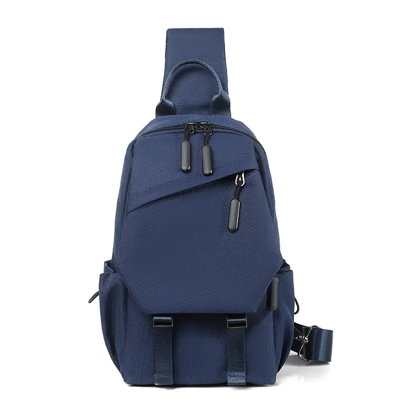 Men's Black Casual Shoulder Bag Lightweight Sports Travel Bag - Image 3