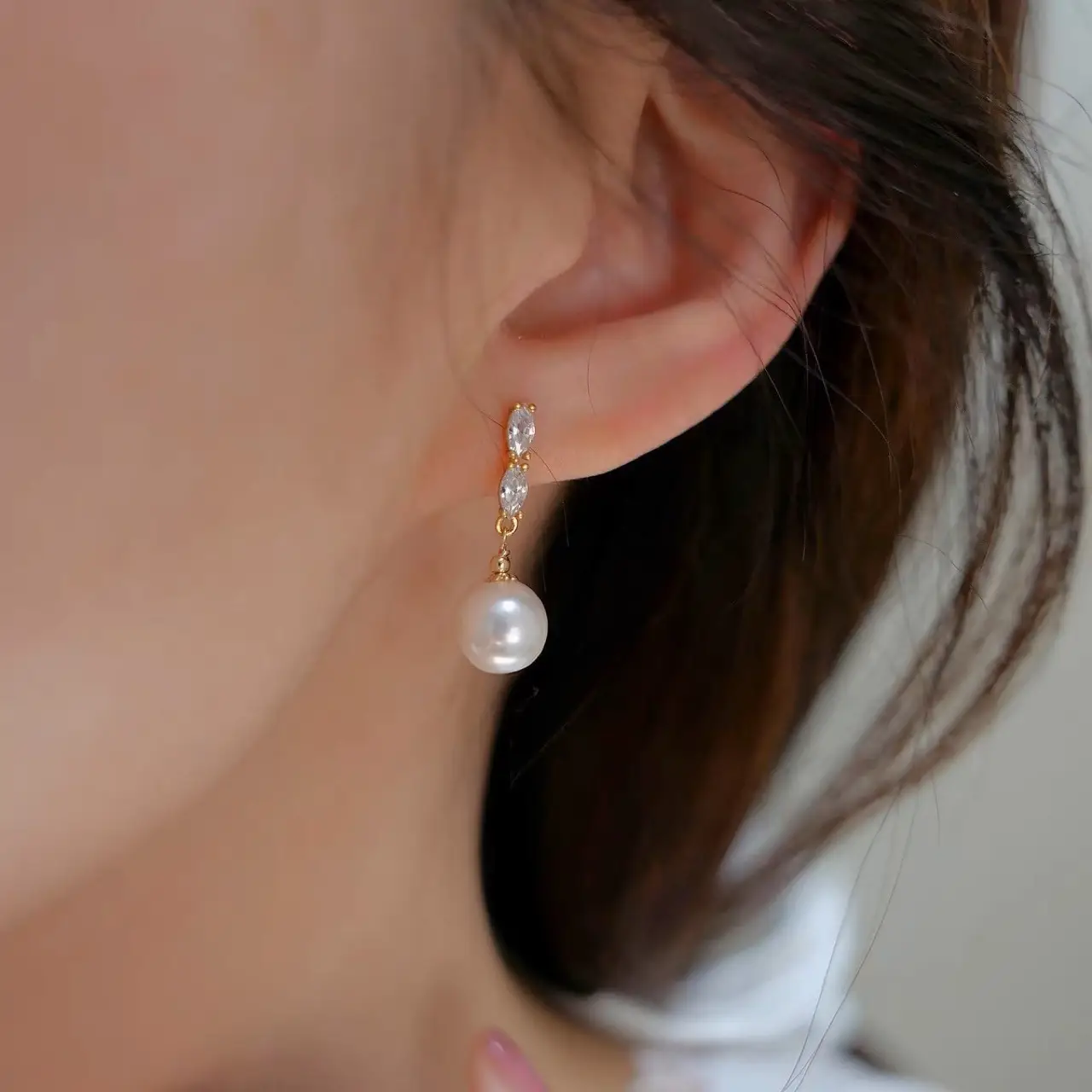 925 Silver Pearl Earrings Daily Wear - Image 5