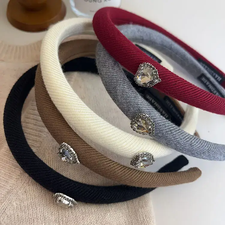 Autumn Winter Wool Crystal Skull Top Headbands - Image 4
