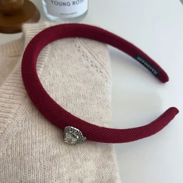 Autumn Winter Wool Crystal Skull Top Headbands — feature 7