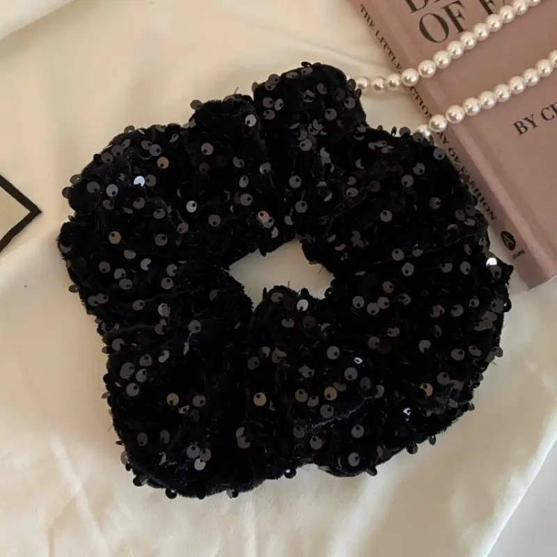 Silver Sequin High Ponytail Hair Band for Women - Image 6