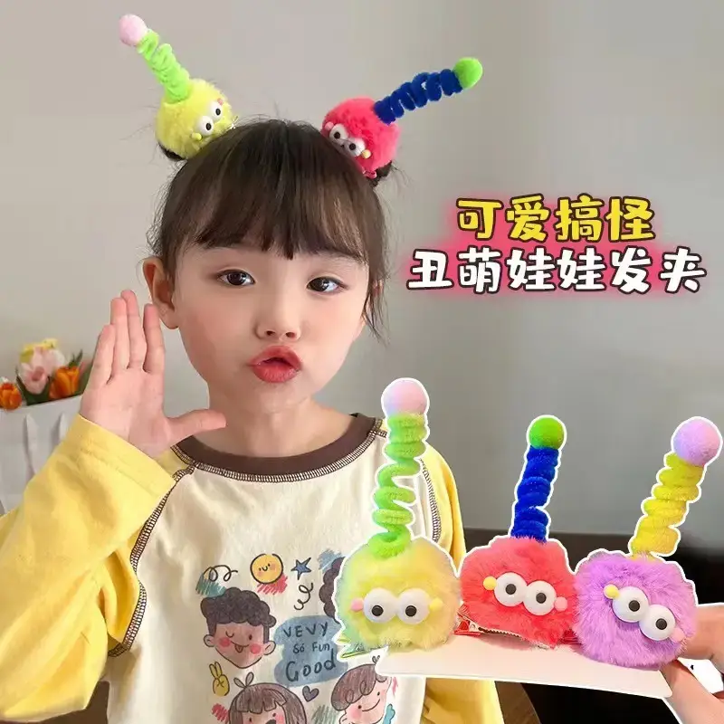 Cute Plush Doll Hairpins for Kids 2023 - Image 7
