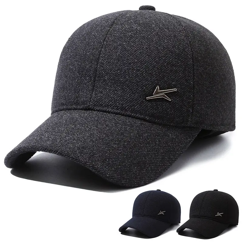 Men's Black Mink Cap Warm Back Sealed Autumn Winter - Image 4