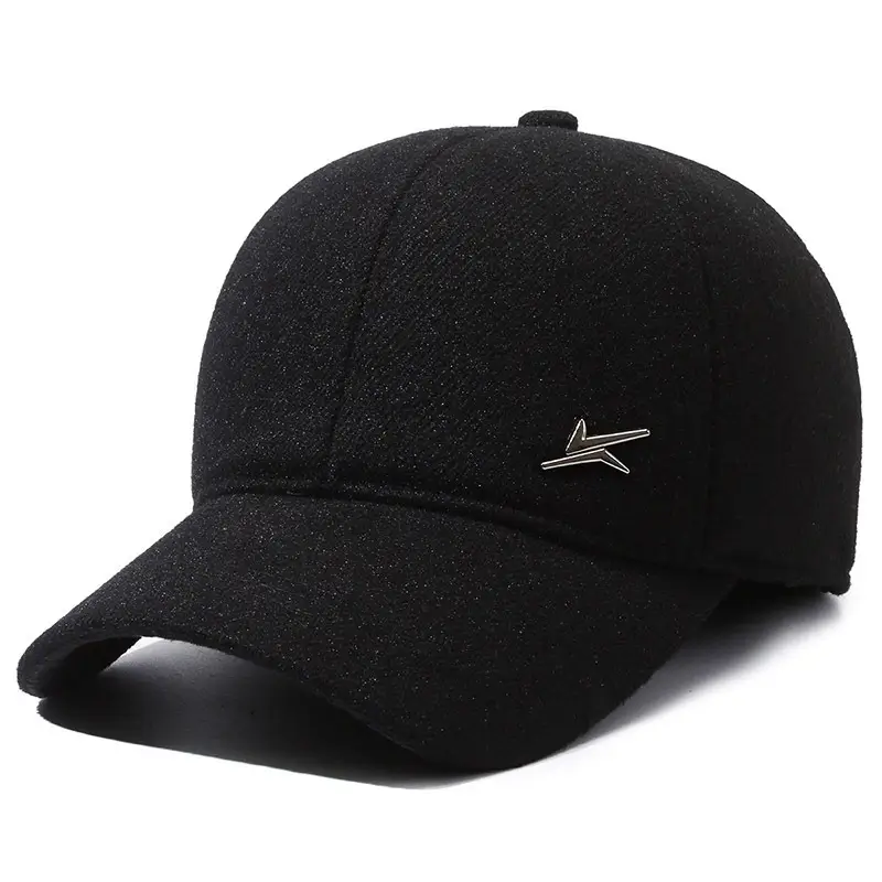 Men's Black Mink Cap Warm Back Sealed Autumn Winter - Image 5