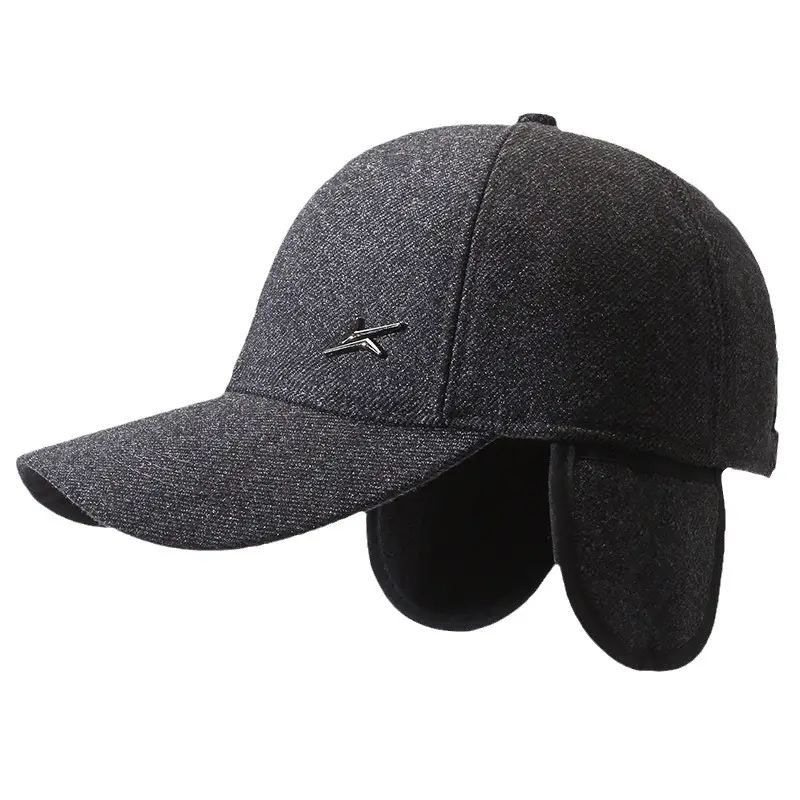 Men's Black Mink Cap Warm Back Sealed Autumn Winter - Image 8