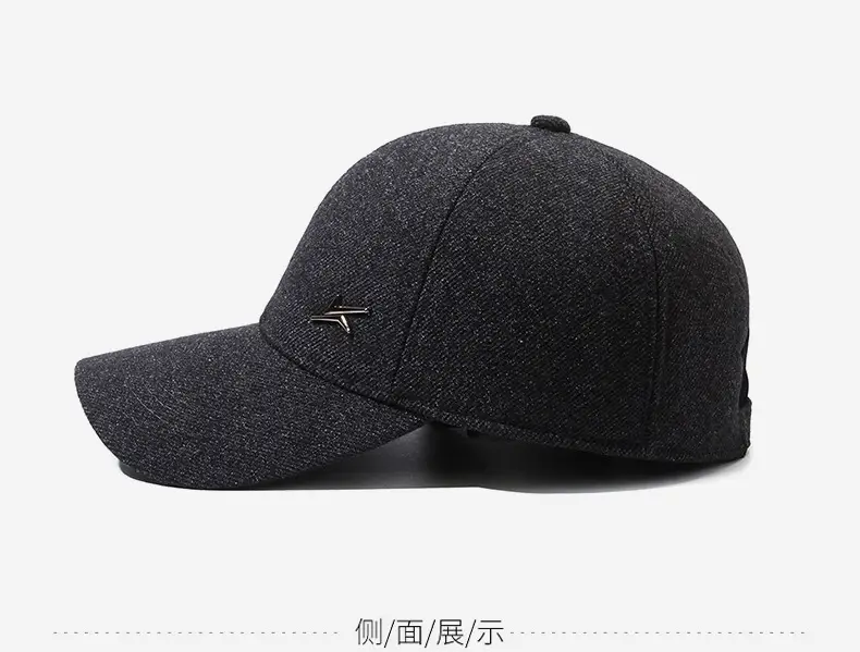 Men's Black Mink Cap Warm Back Sealed Autumn Winter — feature 10