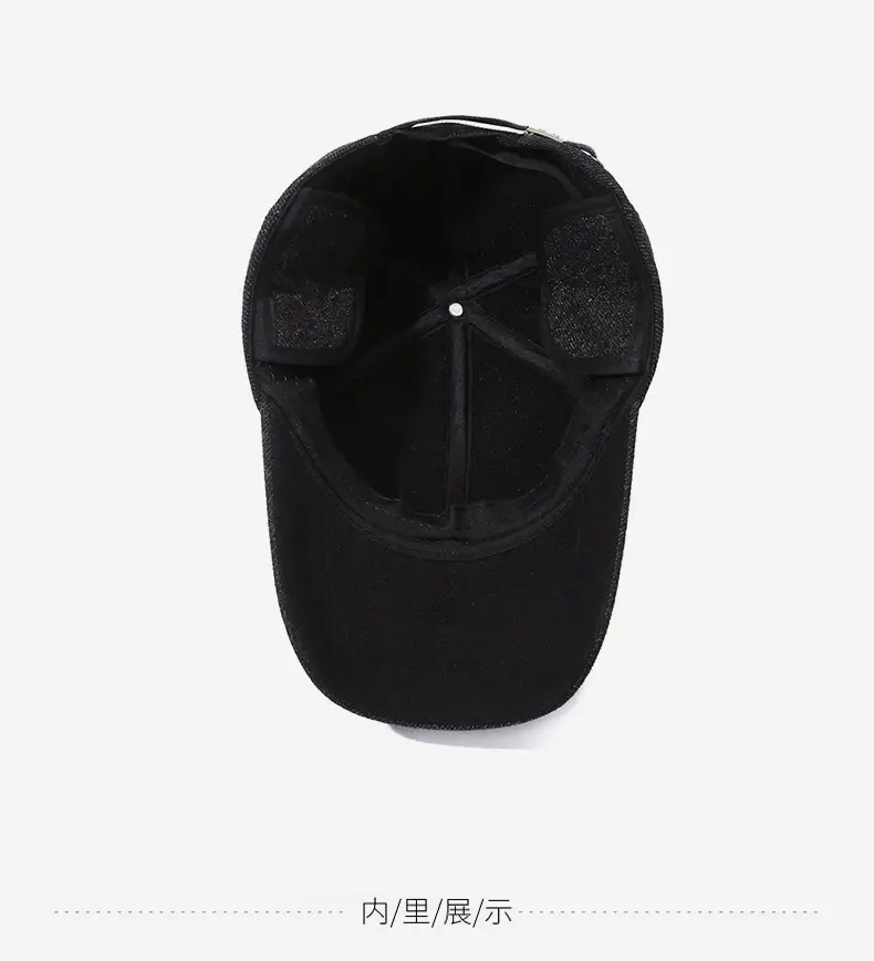 Men's Black Mink Cap Warm Back Sealed Autumn Winter — feature 13