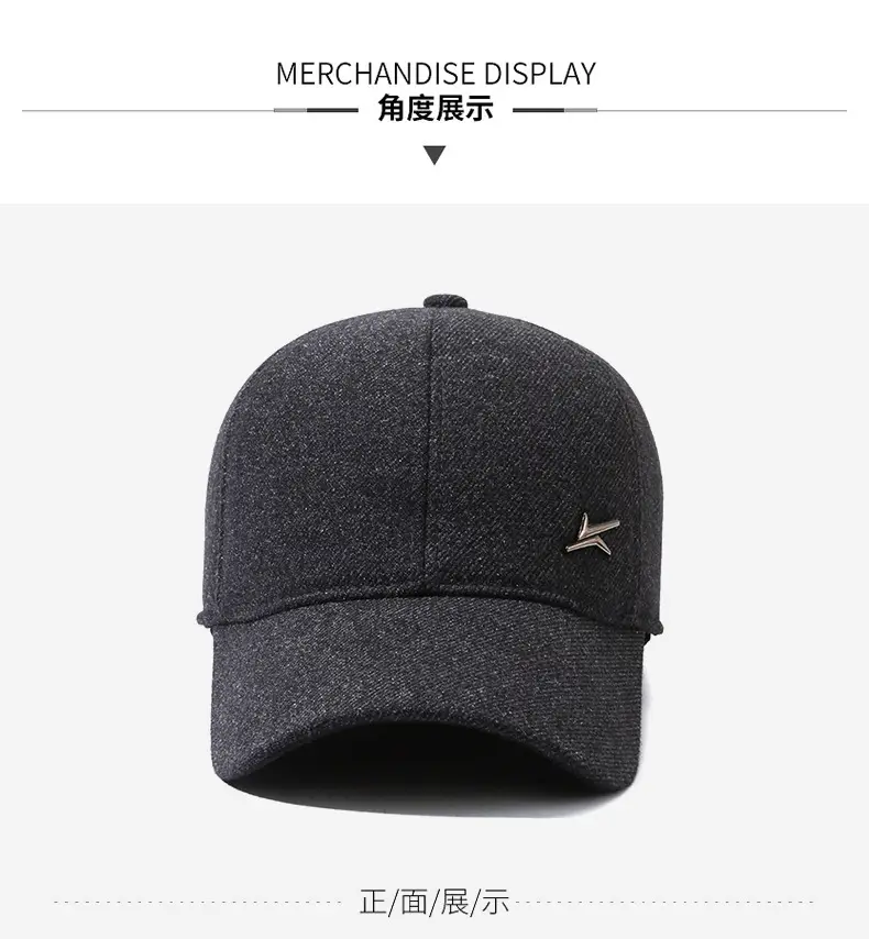 Men's Black Mink Cap Warm Back Sealed Autumn Winter — feature 8