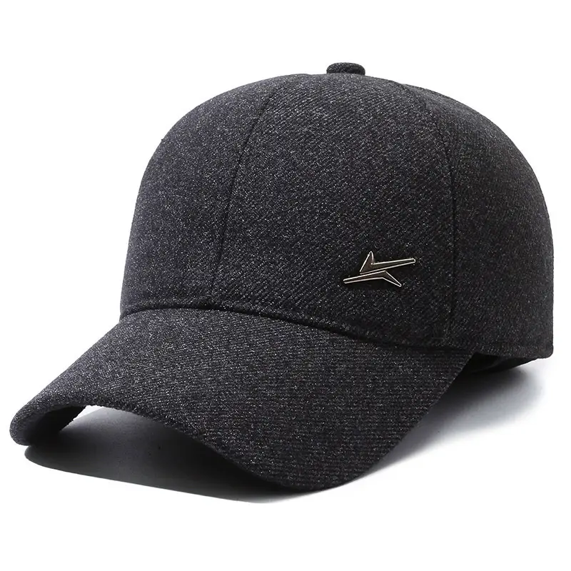 Men's Black Mink Cap Warm Back Sealed Autumn Winter - Image 2
