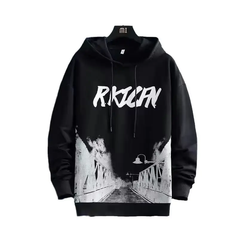 Boys Black Graphic Hoodie Trousers Set Winter Casual - Image 15